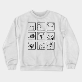 Cat Game Hide & Seek Guess Where I Am Crewneck Sweatshirt